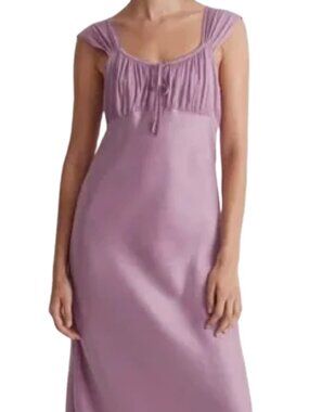 Madewell Square-Neck Midi Dress in Lilac